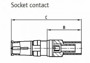 132J31019X D-Sub Coax Crimp contact 75׸ Socket RG179,RG187