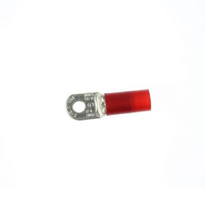MS25036-126 T&B Ring Tag 1/4 M6 Stud 2-Awg Red