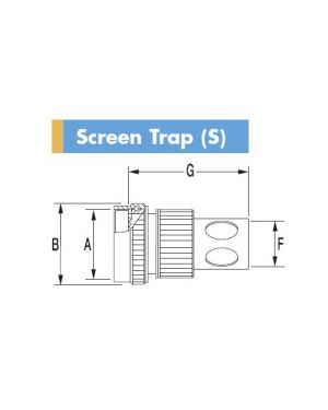 SW4-25S-3TC Straight screen wrap adapter 